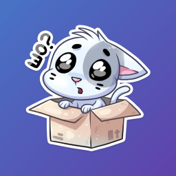 Кот 'Бисквит' на фиолетовом фоне